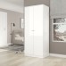 Denver 2 door wardrobe grey or white