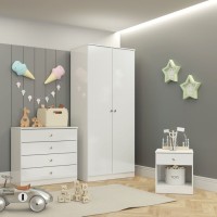 Denver trio bedroom set grey or white