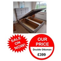 Ottoman double divan base end opening