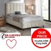 Starla fabric bedframe in grey or ivory