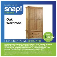 Oak Marlborough 2 door 2 drawer wardrobe