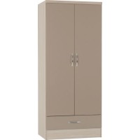 Nevada 2 door 1 drawer wardrobe in oyster