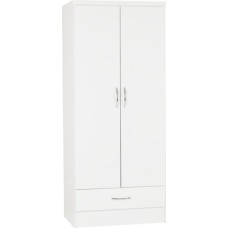 Nevada 2 door 1 drawer wardrobe in white
