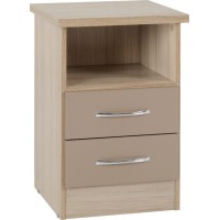 Nevada 2 drawer bedside in oyster