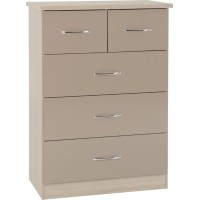 Nevada 3+2 chest of drawers in oyster