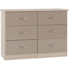 Nevada 6 drawer chest in oyster