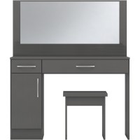 Nevada dressing table set in 3D effect grey