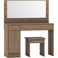 Nevada dressing table set in rustic oak effect