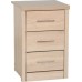 Lisbon 3 drawer bedside 