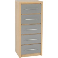 Seville 5 drawer narrow chest 