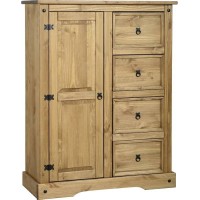 Corona 1 door 4 drawer low wardrobe