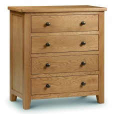 Oak Marlborough 4 drawer chest
