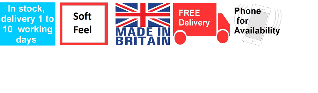 guarantee, free delivery, made in uk, soft feel,