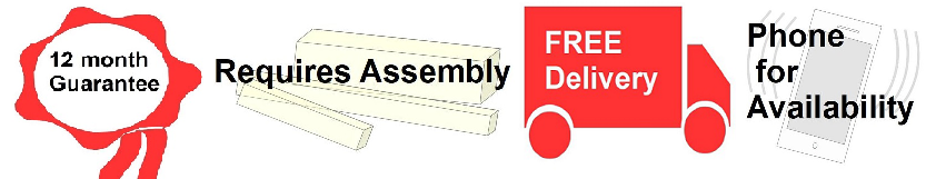 guarantee,requires assembly,free delivery, phone